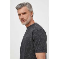 BOSS Orange tricou din bumbac bărbați, culoarea negru, uni 50513121