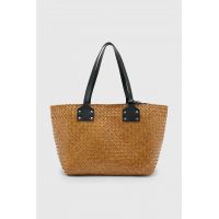 AllSaints poseta MOSLEY STRAW TOTE culoarea maro, WB725Z
