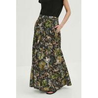 Medicine fusta din in culoarea negru, maxi, evazati