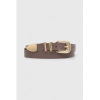 Answear Lab curea de piele femei, culoarea maro