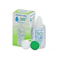Solutie intretinere lentile de contact Biotrue Multi-Purpose Flight Pack 100 ml cu suport