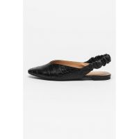 Balerini slingback cu aspect de piele de crocodil Omina