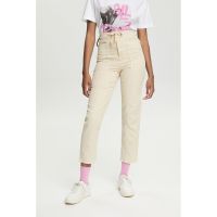 Pantaloni crop cu talie inalta