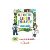 Alfabetul limbii engleze. Meserii. Colouring Book