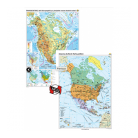 America de Nord. Harta fizico-geografica si a principalelor resurse naturale de subsol si America de Nord. Harta politica – Duo Plus ( CR-3113DPA 120x