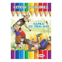 Citesc si colorez: Capra cu trei iezi
