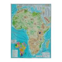 Africa + Australia - Harta Fizica A3