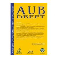 Analele Universitatii din Bucuresti. Seria Drept, 2019