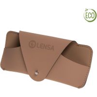 Toc ochelari piele naturala reciclata Lensa - Bej
