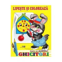 Ghicitori - Iepure - Lipeste si coloreaza. Carte cu abtibilduri