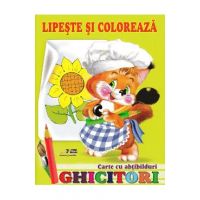 Ghicitori - Veverita - Lipeste si coloreaza. Carte cu abtibilduri