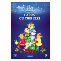 Capra cu trei iezi. Carte de colorat cu povesti