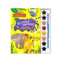 Disney. Garda felina. Sa pictam impreuna! Carte de colorat cu pensula si acuarele