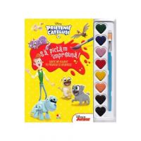 Disney. Prietenii catelusi. Sa pictam impreuna! Carte de colorat cu pensula si acuarele