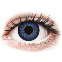 Lentile de contact colorate ColourVUE Glamour Blue - cu dioptrie (2 lentile)