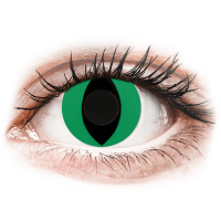 Lentile de contact colorate CRAZY LENS - Cat Eye Green - lentile zilnice fără dioptrie (2 lentile)