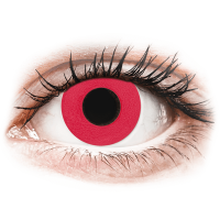 Lentile de contact colorate CRAZY LENS - Solid Red - lentile zilnice cu dioptrie (2 lentile)