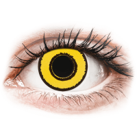 Lentile de contact colorate CRAZY LENS - Yellow Twilight - lentile zilnice cu dioptrie (2 lentile)