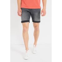 Blugi scurti regular fit cu aspect decolorat