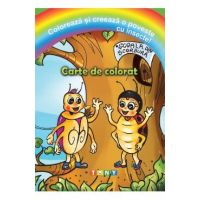 Coloreaza si creeaza o poveste cu insecte! Carte de colorat