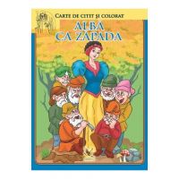 Alba ca zapada. Carte de citit si colorat