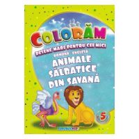 Coloram desene mari pentru cei mici: Animale salbatice din Savana