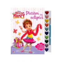 Disney: Fancy Nancy. Pictam cu sclipici. Carte de colorat cu pensula si acuarele