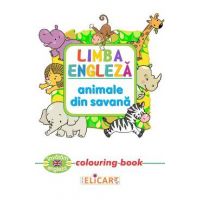 Limba engleza: Animale din savana (Colouring Book)