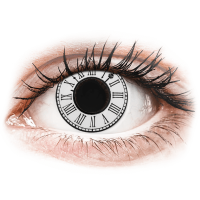 Lentile de contact colorate CRAZY LENS - Clock - lentile zilnice cu dioptrie (2 lentile)