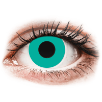 Lentile de contact colorate CRAZY LENS - Solid Turquoise - lentile zilnice cu dioptrie (2 lentile)
