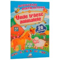 Activitati distractive: Unde traiesc animalele. 26 autocolante