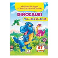 Dinozauri: Formeaza imaginea. 57 autocolante