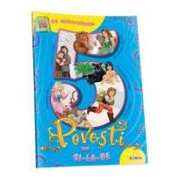 5 Povesti pe silabe bleu ( cu 70 autocolante)