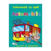 Automobile. Coloreaza cu apa! + Exercitii de dezvoltare