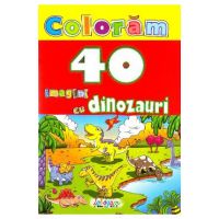 Coloram 40 de imagini cu dinozauri