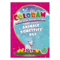 Coloram desene mari pentru cei mici: Animale domestice pui