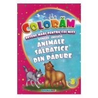 Coloram desene mari pentru cei mici: Animale salbatice din padure