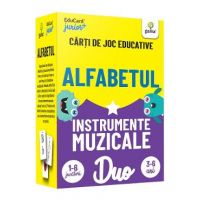 Alfabetul. Instrumente muzicale. Carti de joc educative