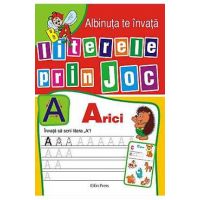 Albinuta te invata literele prin Joc