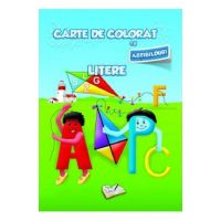 Carte de colorat cu abtibilduri - Litere