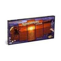 Kit pictura pe numere apus in Caraibe, 5 tablouri, Schipper