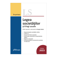 Legea societatilor si 8 legi uzuale. Actualizata 15 februarie 2023 - Sergiu Golub