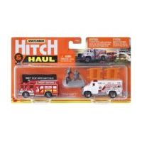 Set 2 vehicule scara 1: 64 Matchbox Hitch&amp;Haul Fire rescue Hazard Squad Ambulance