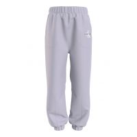 Pantaloni sport din amestec de bumbac organic cu detaliu logo