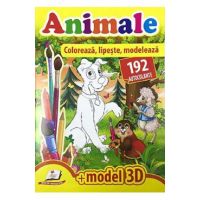 Animale. Coloreaza, lipeste, modeleaza.192 autocolante si model 3D