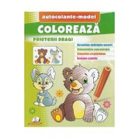 Coloreaza prietenii dragi. Autocolante model