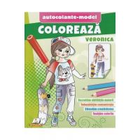 Coloreaza Veronica. Autocolante model