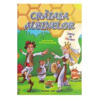Craiasa albinelor. Repovestire dupa Fratii Grimm. Carte de colorat