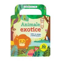Animale exotice. Carte cu jocuri si autocolante