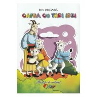 Capra cu trei iezi. Poveste de colorat - Ion Creanga